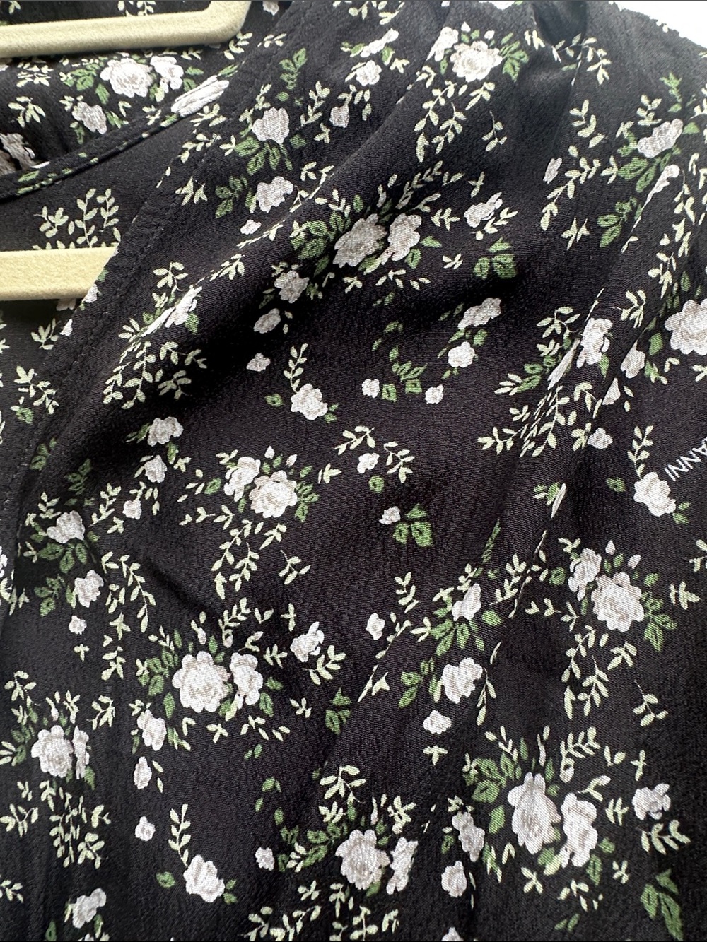 Ganni Black and White Floral Mini Dress - Picture 5 of 8